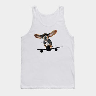 Dog plane funny Tank Top